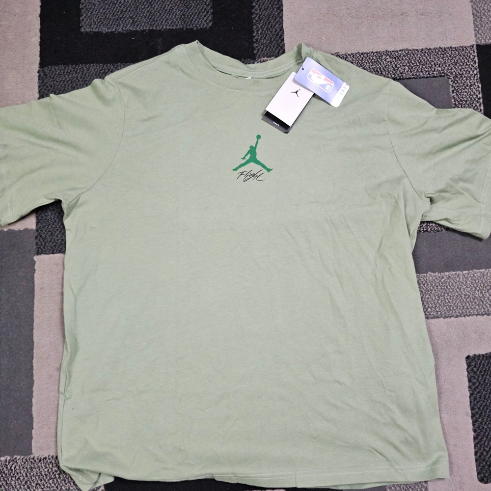 Jordan Flight Boston Celtics T-Shirt Mens XL Sage Green New